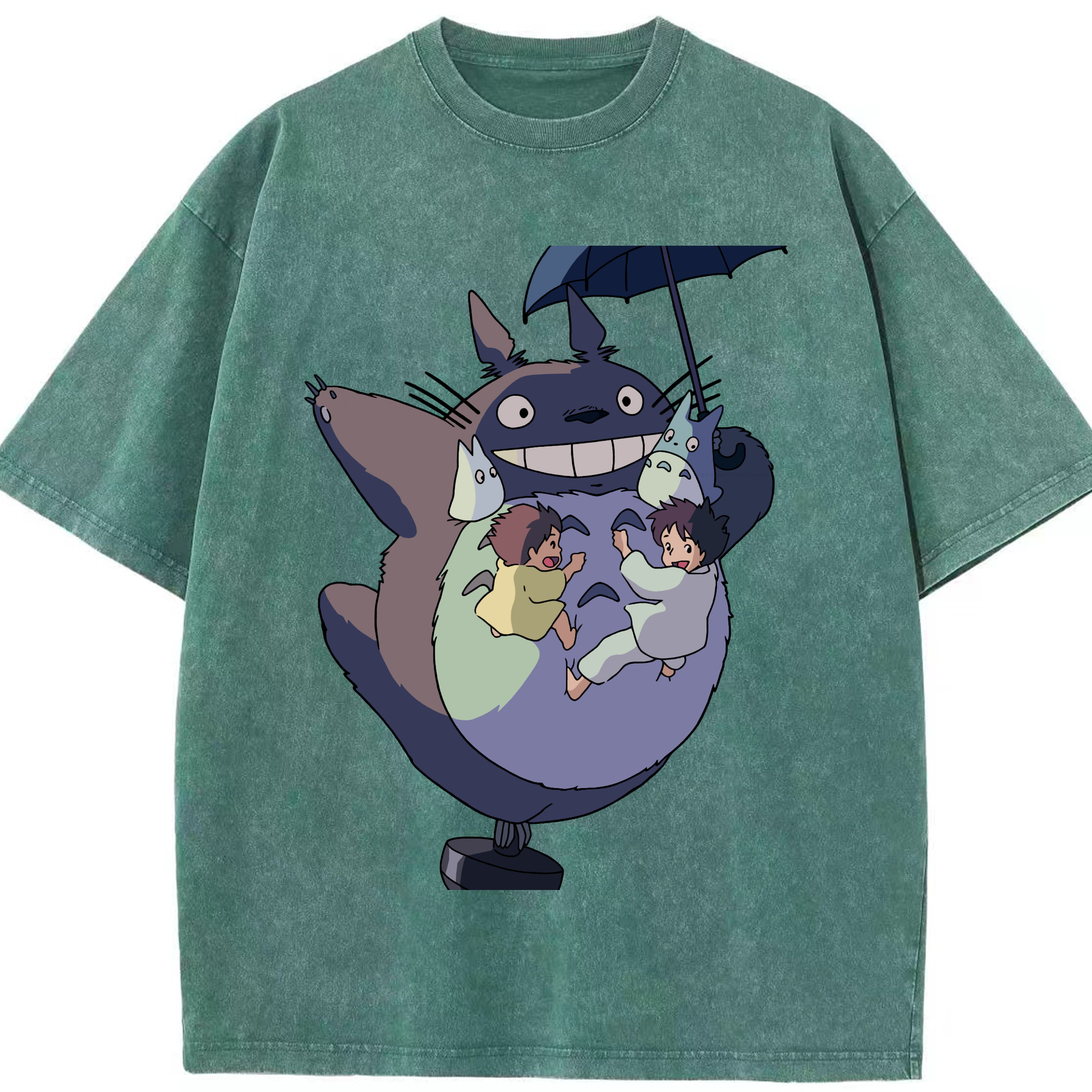 （画像用） となりのトトロ 草壁メイ 草壁サツキ My Neighbor Totoro Satsuki Kusakabe Mei Kusakabe 綿100% ヴィンテージ風 半袖Tシャツ（フロントプリント）